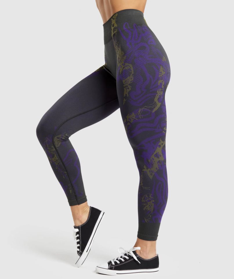 Gymshark Wtflex Seamless Leggings Damen Lila | 97160RAVT