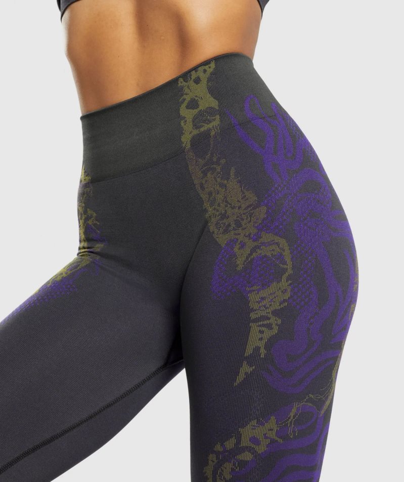 Gymshark Wtflex Seamless Leggings Damen Lila | 97160RAVT