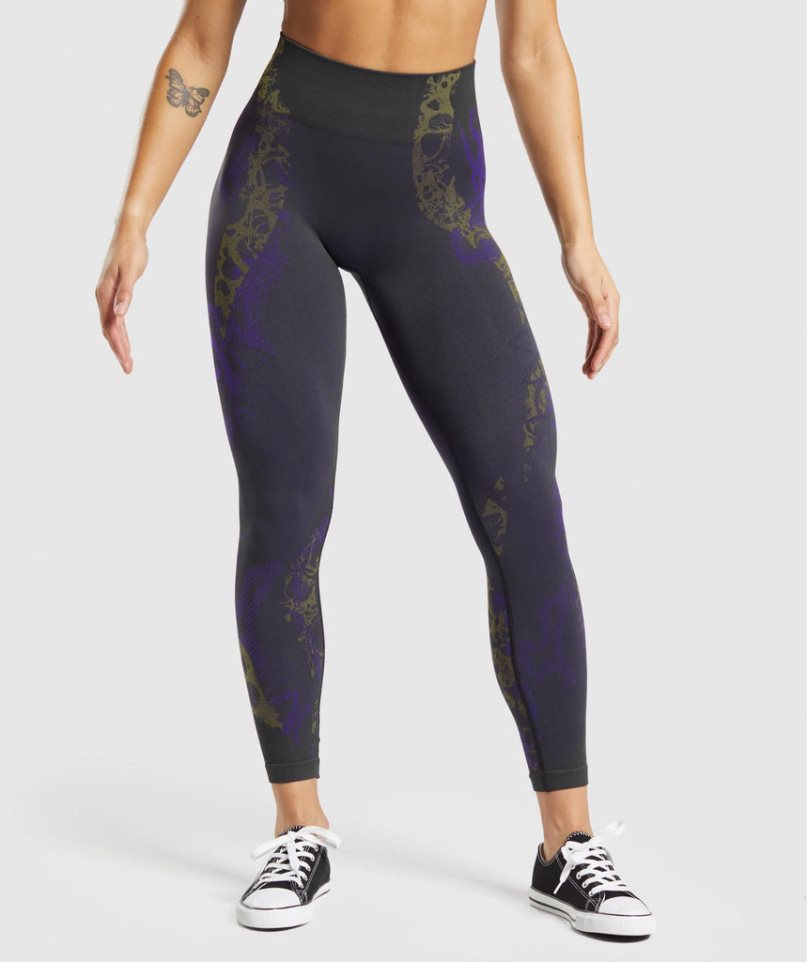 Gymshark Wtflex Seamless Leggings Damen Lila | 97160RAVT