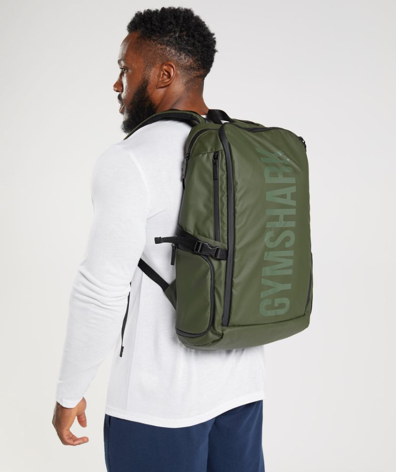 Gymshark X-Series 0.3 Rucksäcke Olivgrün | 79341HRNP